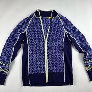 Cabela's merino wool Scandinavian inspired wool full zip up sweater size M